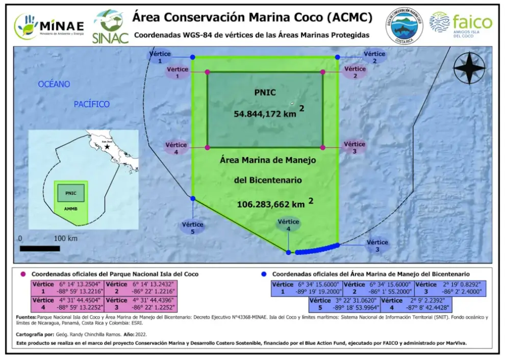 nuevos mapas de las Áreas Marinas Protegidas